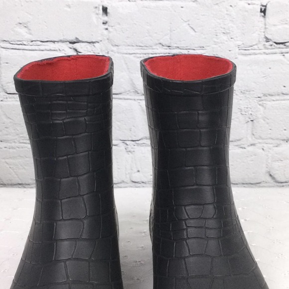 Carlo Pazolini Women's Round Toe Lined Rubber Pull On Ankle Rain Boot Black 8 - Picture 3 of 13